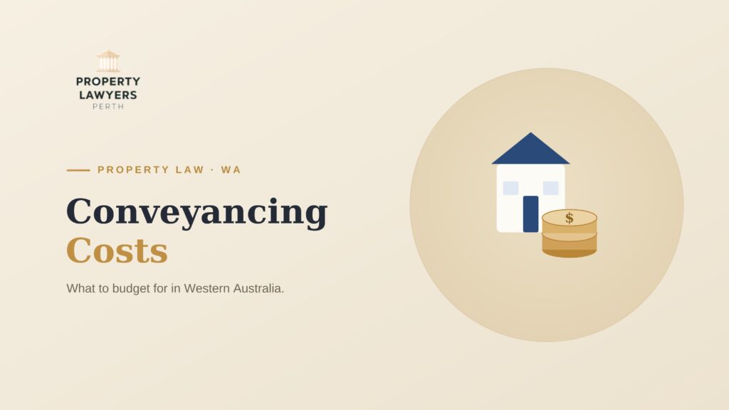 House beside a stack of gold coins, illustrating conveyancing costs to budget for in Western Australia